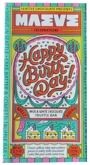 Maeve chocolate bar wrapper